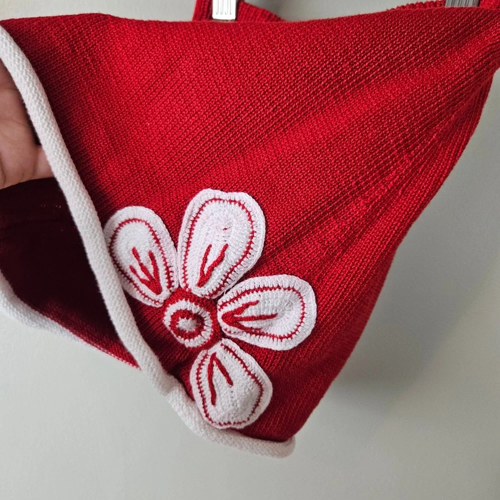 Zackali 4 Kids Sweater Skirt Cardigan Set Holiday Sz 3/4‎ Red Lime Green Flower